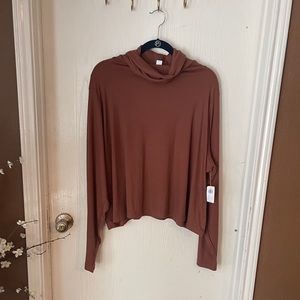 OLD NAVY ULTRA LITE PERFORMANCE CROPPED RIBBED TURTLE NECK SIZE 3X NWT